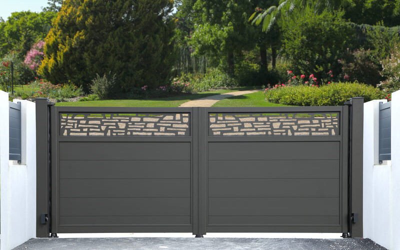 Portail battant anthracite